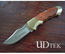Brass + Wood Handle OEM Browning 11C Folding Knife Cheese Knife UDTEK01393